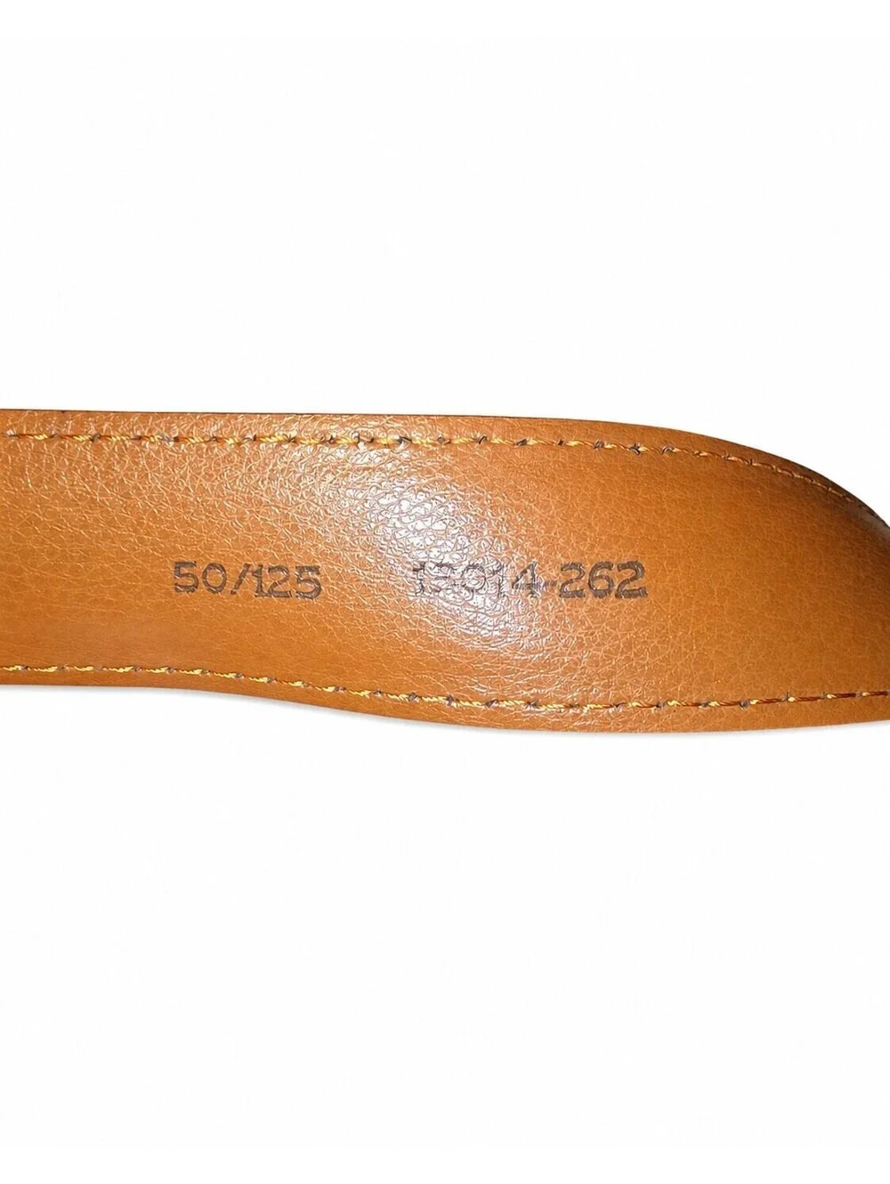 Joseph Abboud Belt 50 Brown Genuine Leather Dress Belt Made in Italy